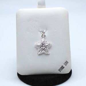 Sterling Silver Starfish .925 Charm Pendant